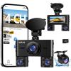 360 Dash Cam Front and Rear Inside, 4 Channel Dash Camera for Cars FHD 1080Px4, Built-in Wi-Fi, 3.16 IPS Screen, WDR Night Vision, Voice Control, Included 64GB Card, 24H Parking Mode view 1