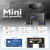 360 Dash Cam Front and Rear Inside, 4 Channel Dash Camera for Cars FHD 1080Px4, Built-in Wi-Fi, 3.16 IPS Screen, WDR Night Vision, Voice Control, Included 64GB Card, 24H Parking Mode view 2