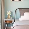Tripod Bedside Desk Table Lamp Forest Animal Clipart Cute Raccoon Nightstand Lamp with Linen Fabric Shade for Nursery Bedroom Living Room Kids Room view 3