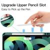 QYiiD Keyboard Case for iPad 9th/8th/7th Generation 2021/2020/2019, 7 Color Backlit Detachable Bluetooth Color Keyboard Smart Folio Cover with Pencil Holder for iPad Air 3 / Pro 10.5, LightGreen view 4