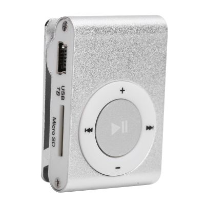Portable Mini MP3 Music Player with LCD Screen, Sports Back Clip, Memory Card Support, Silver, Digital Music Player for Adult Student