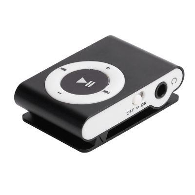 Portable Mini MP3 Music Player with LCD Screen, Sports Back Clip, Memory Card Support, Black