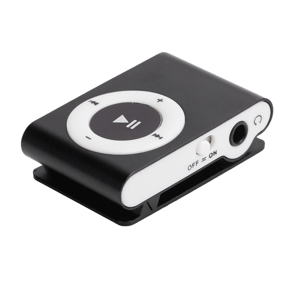 Portable Mini MP3 Music Player with LCD Screen, Sports Back Clip, Memory Card Support, Black