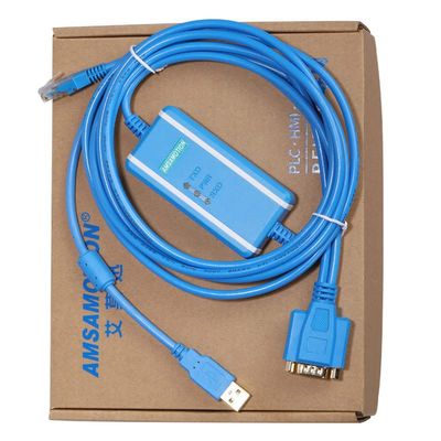 1747-UIC Compatible USB Interface A-B SLC Series PLC Programming Communication Interface Cable, RS232 DH-485 Interface Blue opto-Isolated chip