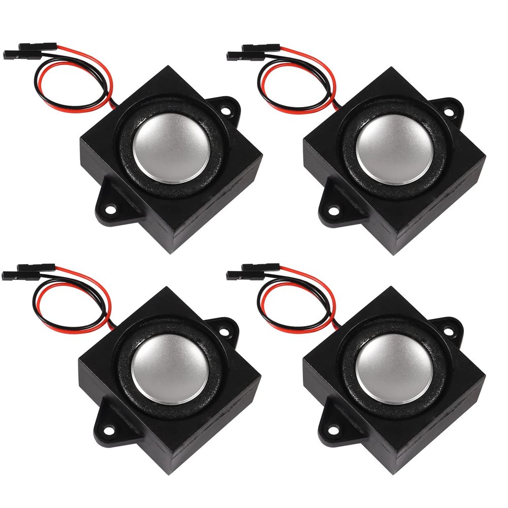 DWEII 4PCS 3 Watt 8 Ohm Single Cavity Mini Speaker Full-Range Cavity Mobile Portable Advertising Machine Speaker Connector Separating Interface 3.3V 5V for a Variety of Small Electronic Projects