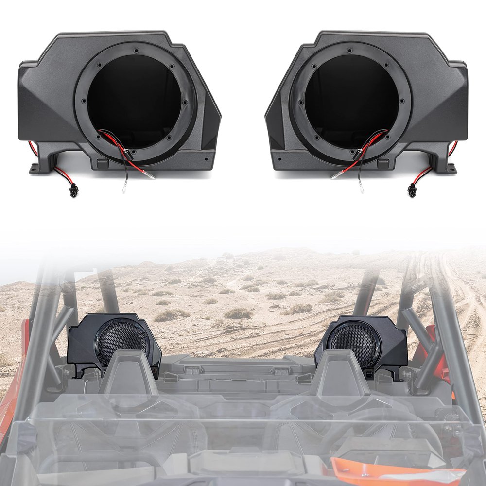 KATIMOTO Sport Rear Speaker Enclosures for Polaris RZR PRO XP 2020-2024, Rear Seat Speaker Pod Brackets with Metal Mount Brackets for Polaris RZR PRO XP XP4 LE 2020-2024 Accessories (2PCS)