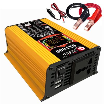 HAIZON 500W Pure Sine Wave Power Inverter DC 12V to AC 110V/220V Car Plug Inverter Adapter Power Converter with 4.2A Dual USB Charging Ports & AC Outlets Car Charger (Color : 220V)