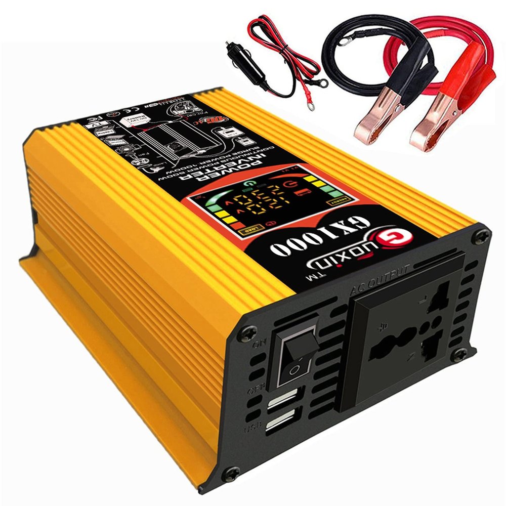 HAIZON 500W Pure Sine Wave Power Inverter DC 12V to AC 110V/220V Car Plug Inverter Adapter Power Converter with 4.2A Dual USB Charging Ports & AC Outlets Car Charger (Color : 220V)