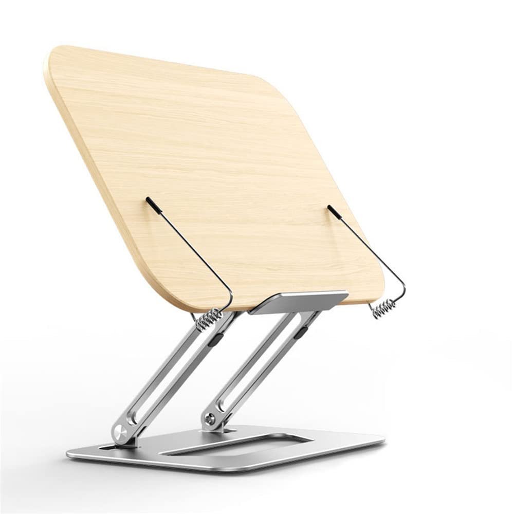 WANLIAN Book Stand for Reading Metal Book Holder with Paper Clips for Reading Sturdy Lightweight Height Adjustable Suit for Writing Laptop,Ipad,Cookbook, Tablet (Original)