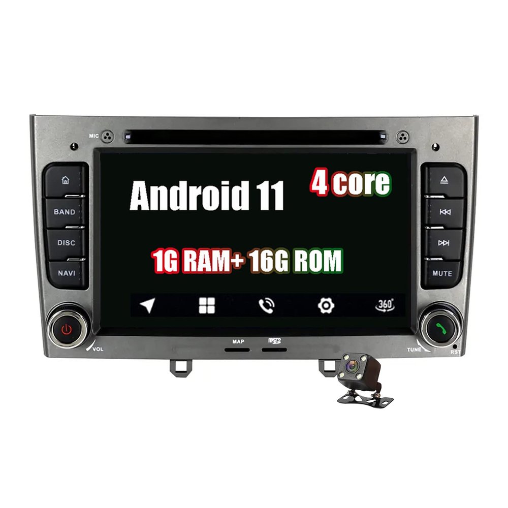 7inch Android 11 Autoradio Double Din Car Navigation Stereo Built in WiFi and Bluetooth for Peugeot 408 Peugeot 308 Multimedia Player Support WiFi USB FM RDS Car Stereo