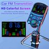 mmxo moiccimo Bluetooth 5.3 FM Transmitter for Car, 30W PD&QC3.0 USB Charger Music Radio Adapter, 1.6" Display BASS/Treble Mode - AUX Input/Output, TF Card Supports Siri Google Assistant view 2