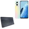 BoxWave Keyboard Compatible with Oppo Reno 7 Z - SlimKeys Bluetooth Keyboard, Portable Thin with Chiclet-Style Keys - Jet Black view 1