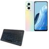 BoxWave Keyboard Compatible with Oppo Reno 7 Z - SlimKeys Bluetooth Keyboard - with Backlight, Portable Slim LED 7 Colors - Jet Black view 1
