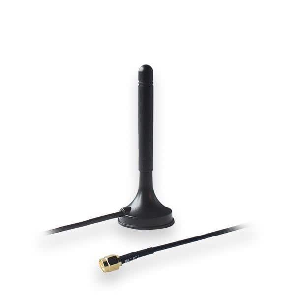 PR1KRF30 Wi-Fi Antenna | Magnetic | RP-SMA Male | 3 dBi | 1.5m Cable | 2.4 GHz (5 Pack)