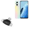 BoxWave Smart Gadget Compatible with Oppo Reno 7 Z - AllReader SD Card Reader, microSD Card Reader SD Compact USB - Jet Black view 1