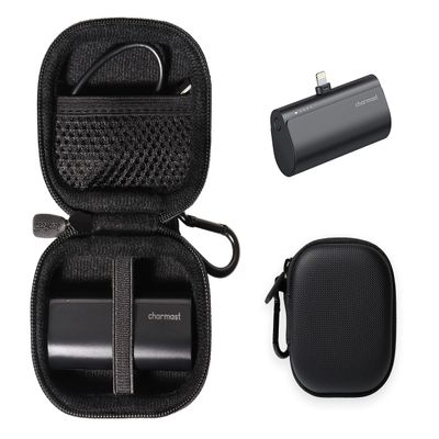 CaseSack Travel Case for Charmast Small Portable Charger (Black)