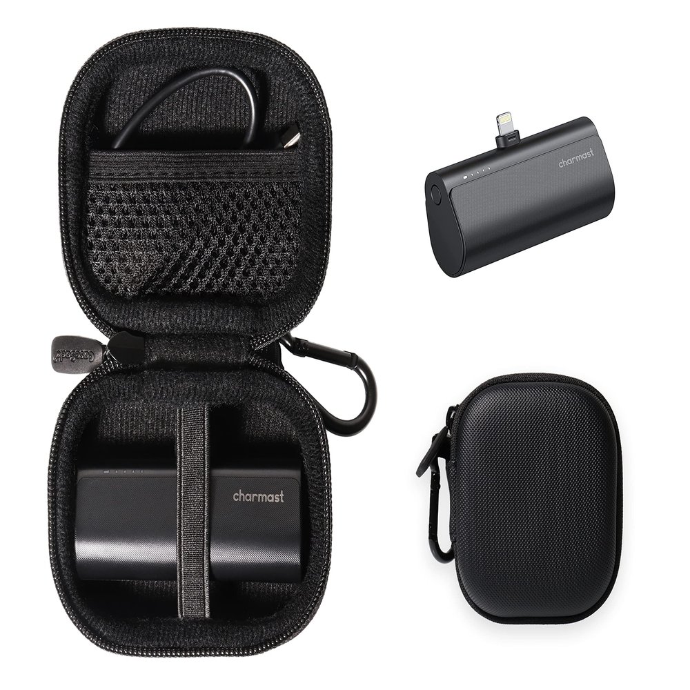 CaseSack Travel Case for Charmast Small Portable Charger (Black)