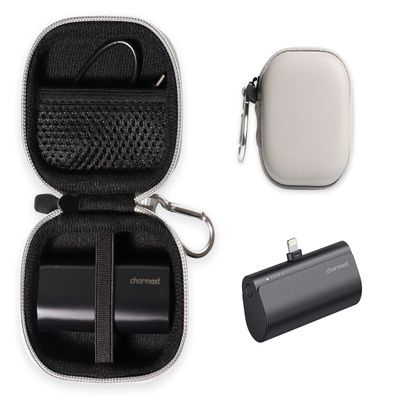 CaseSack Travel Case for Charmast Small Portable Charger (Gray)