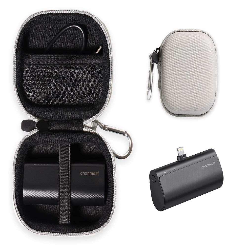 CaseSack Travel Case for Charmast Small Portable Charger (Gray)