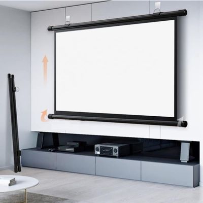 DIBAKO Portable Projector Screen 16:9 Projection Screen Wall Mounted Projector Curtain Hanging Screen for Travel Camping Business - 60inch (Size : Aspect Ratio16:9)