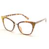 willochra sexy Reading Glasses for Women 2023 Blue Light Blocking Cat eye Computer Rhinestone Fashion Reader Eyeglasses (leopard, 1.75, multiplier_x) view 4