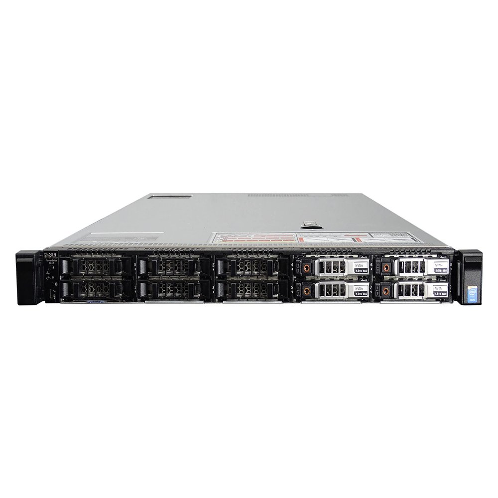Dell PowerEdge R630 10 Bay with 4X NVMe Bay 1U Server, 2X Intel Xeon E5-2699 V4 2.2GHz 22C, 96GB (6 x 16GB) DDR4, H730p, 6X, 4X 960GB NVMe SSD, X710/i350, 8x5xNBD 1YR Warranty (Renewed)