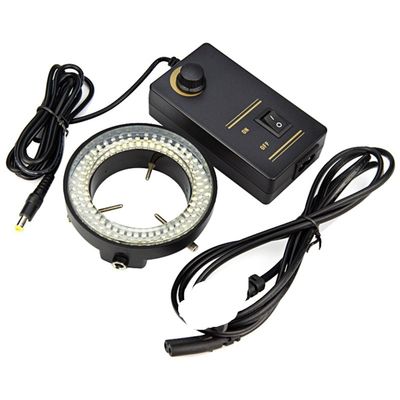 JUIYU Microscope Accessories Kit Microscope Ring Light- Microscope Light Source 60mm Inner Diameter 144PCS LED Ring Lamp Brightness Adjustable AC90V-240V Microscope Slides (Color : Green)