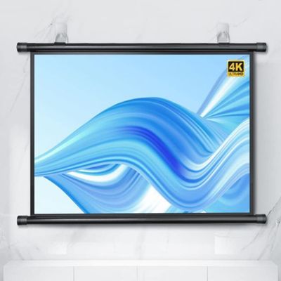 DIBAKO Portable Projector Screen 16:9 Projection Screen Wall Mounted Projector Curtain Hanging Screen for Travel Camping Business - 60inch (Size : Aspect Ratio4:3)