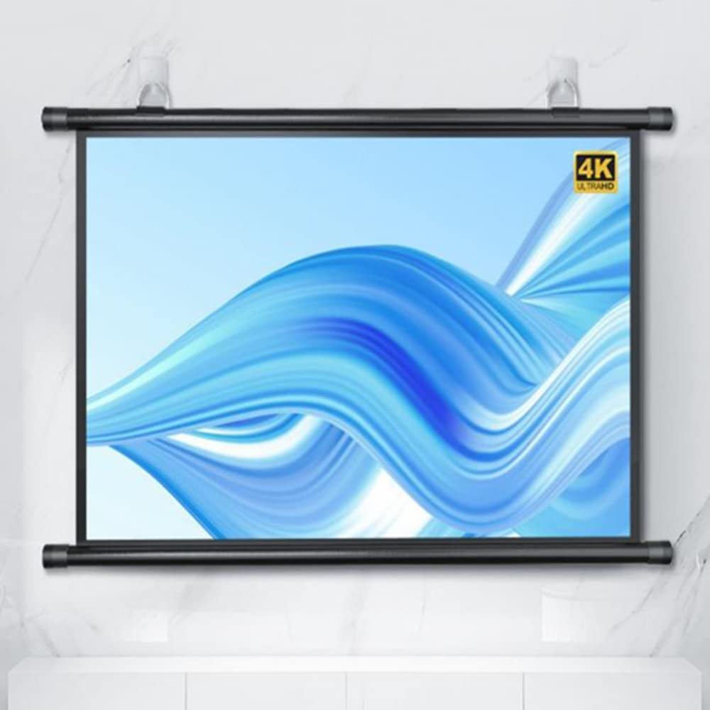 DIBAKO Portable Projector Screen 16:9 Projection Screen Wall Mounted Projector Curtain Hanging Screen for Travel Camping Business - 60inch (Size : Aspect Ratio4:3)