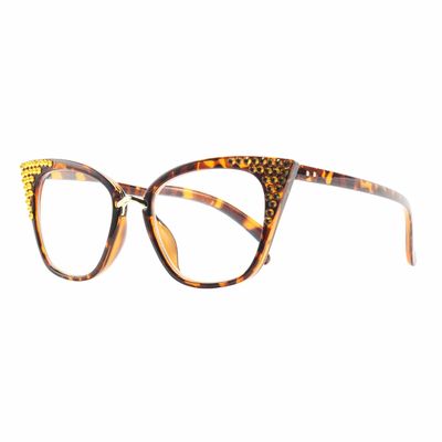 willochra sexy Reading Glasses for Women 2023 Blue Light Blocking Cat eye Computer Rhinestone Fashion Reader Eyeglasses (leopard, 3, multiplier_x)