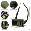 TACTICAL_GEEK Cache L3 EDC Sling Bag Chest, Lightweight Shoulder Daypack, 500D Nylon, Travel Hiking Concealed Carry,Crossbody Bag, Tactical Backpack, Hiking Ambidextrous Strap Green view 4