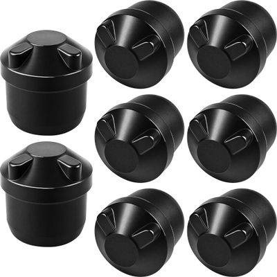 Gluposti Folding Chair V-Tip Stabilizer Plugs, 7/8 Inch, Black, 8 Pack