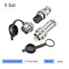 Tool parts 20mm 6 Terminals 5A 150V GX20 Aviation Connector With Plug Cover 5 Sets view 2