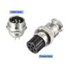 Tool parts 20mm 6 Terminals 5A 150V GX20 Aviation Connector With Plug Cover 5 Sets view 3