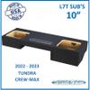 10" L7T Under Seat Sub Box Subwoofer Enclosure Tundra Crew Max 2022-2023 view 2