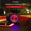 Bluetooth Headphones LED Lights, Colorful Wireless Over Ear Headset for Kids, Built-in Mic, HIFI Stereo Foldable Lightweight Wired Headphones, for Classroom, Home, Gift, Tablet, Adult, Game(Red) view 2