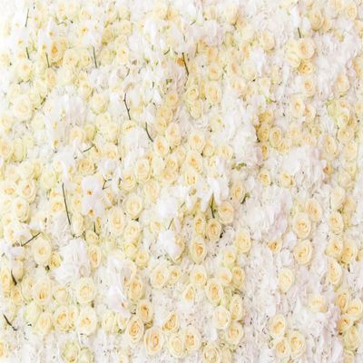 BELECO 10x8ft Fabric White and Yellow Flower Backdrop Roses Flower Wall Decoration Floral Party Background Flowers Backdrop for Bridal Shower Wedding Birthday Photoshoot Girls Photo Background Props