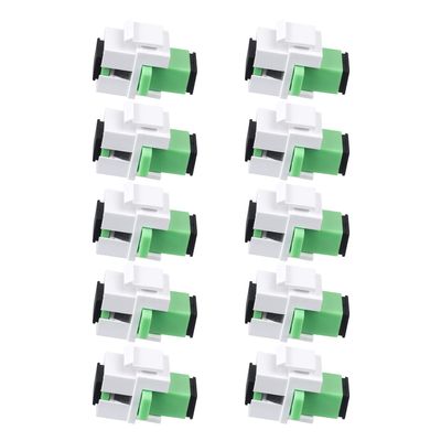 fyboptwu - SC-SC Simplex APC Keystone Fiber Adapter, 10pcs