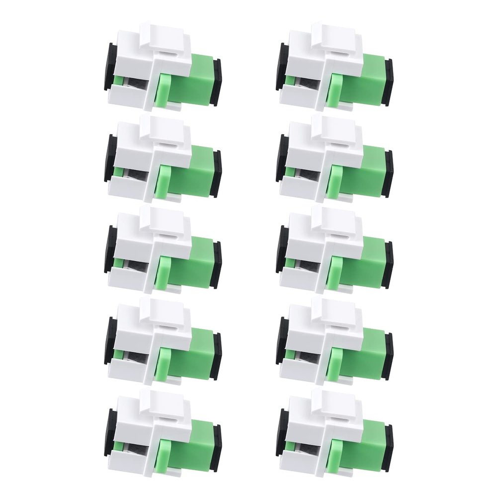 fyboptwu - SC-SC Simplex APC Keystone Fiber Adapter, 10pcs