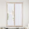 NICETOWN Room Darkening French Door Curtain for Kitchen Window, Pure White Shade Rod Pocket Thermal Insulated Energy Saving Curtain for Living Room, 1 Panel, 36 x 80 Inches view 1