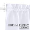 NICETOWN Room Darkening French Door Curtain for Kitchen Window, Pure White Shade Rod Pocket Thermal Insulated Energy Saving Curtain for Living Room, 1 Panel, 36 x 80 Inches view 3