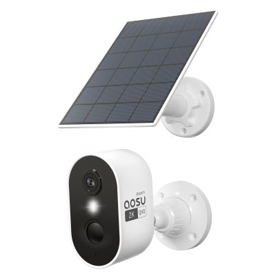 aosu 2K Solar Camera Outdoor Wireless, Cameras for Home Security, WiFi Camera for Home Surveillance with Spotlight Color Night Vision, PIR/AI Motion Detection, 2-Way Talk, IP66 Waterproof