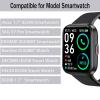 Compatible for SKG V7 Pro Smart Watch Band, Silicone Braided Weave Sport Soft Replacement Straps Compatible for SKG V7 Pro/ENOMIR ID208BT 1.7 Smart Watch/Aeac 1.7" Smartwatch ID208/ENGERWALL ID208BT/Konitee ID208BT Watch/DECWIN ID208 Smart Watch/FACO view 2