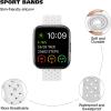 Compatible for SKG V7 Pro Smart Watch Band, Silicone Braided Weave Sport Soft Replacement Straps Compatible for SKG V7 Pro/ENOMIR ID208BT 1.7 Smart Watch/Aeac 1.7" Smartwatch ID208/ENGERWALL ID208BT/Konitee ID208BT Watch/DECWIN ID208 Smart Watch/FACO view 3