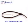 10 Inch Dark Brown Zip Ties Outdoor Use-Pack of 100, Self Locking Plastic Cable Ties for Fence, Small DIY Tie, Cable Management Outside Garden Trellis Tightening Tool, Cord Strap Halloween Decorations view 4