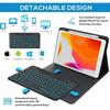 QYiiD Keyboard Case for iPad Pro 12.9 2022 6th Generation / 2021 5th Gen / 2020 4th Gen / 2018 3rd Gen, Wireless Detachable Keyboard Smart Folio Cover with Pencil Holder, LightGreen view 2