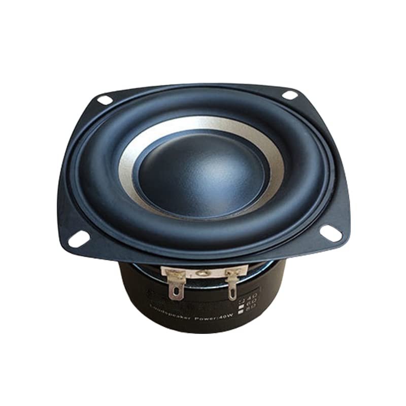 CHOOYO 4Inch 4 8ohm 40W HiFi Subwoofer Portable Audio Bookshelf Speaker Deep Bass Loudspeaker Home Theater DIY Long Stroke Distance1PC (Color : 4ohm Square)
