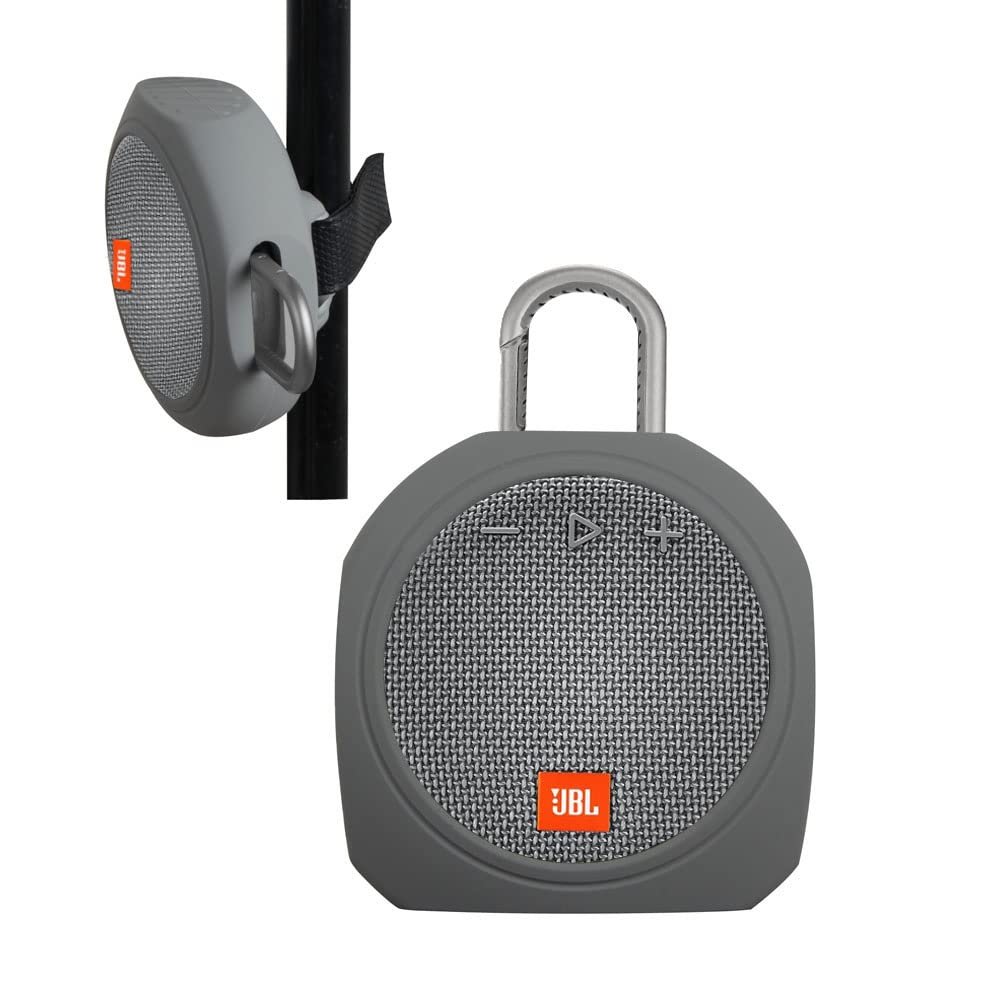 Hermitshell Silicone Carrying Case Replacement for JBL Clip 3 (Gray)