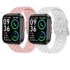 Compatible for SKG V7 Pro Smart Watch Band, Silicone Braided Weave Sport Soft Replacement Straps Compatible for SKG V7 Pro/ENOMIR ID208BT 1.7 Smart Watch/Aeac 1.7" Smartwatch ID208/ENGERWALL ID208BT/Konitee ID208BT Watch/DECWIN ID208 Smart Watch/FACO view 1