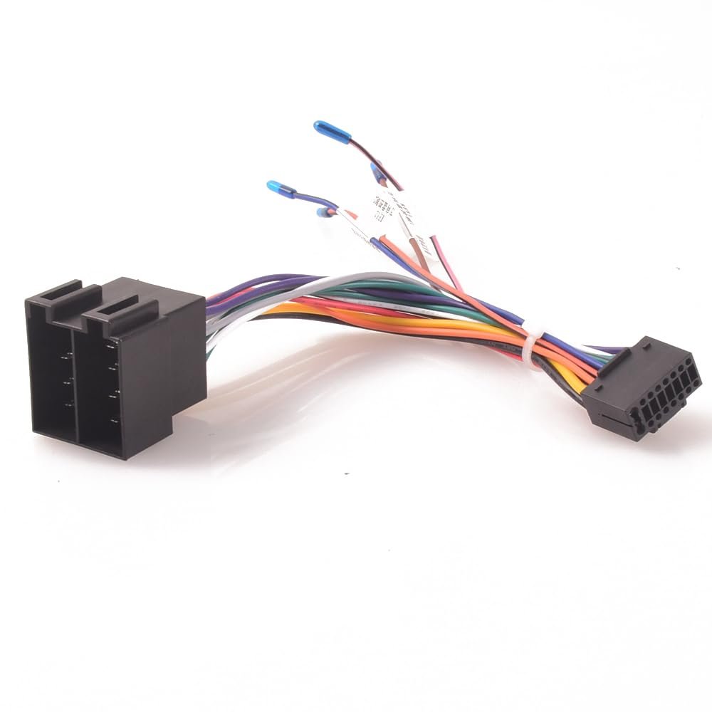 for Aftermarket Android Radio Stereo 16pin to ISO Standard Power Socket Wiring Harness Cable Connector Wire Female 16pin to Male ISO